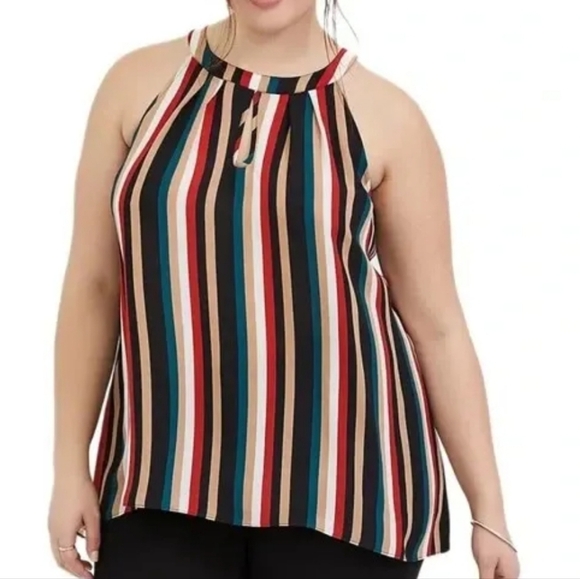 Torrid Summer Office size 0 goddess colorful stripe tank - Picture 8 of 8